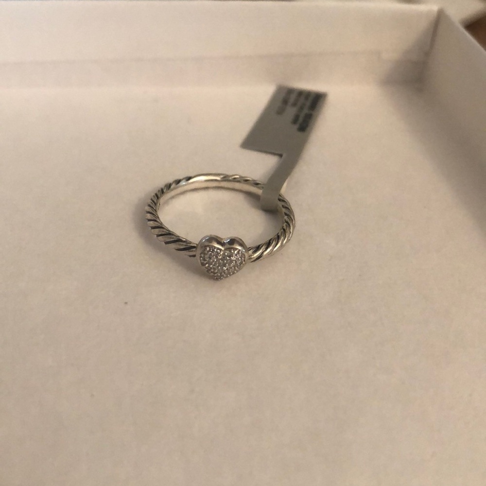 Cable Collectibles Heart Ring With Diamonds